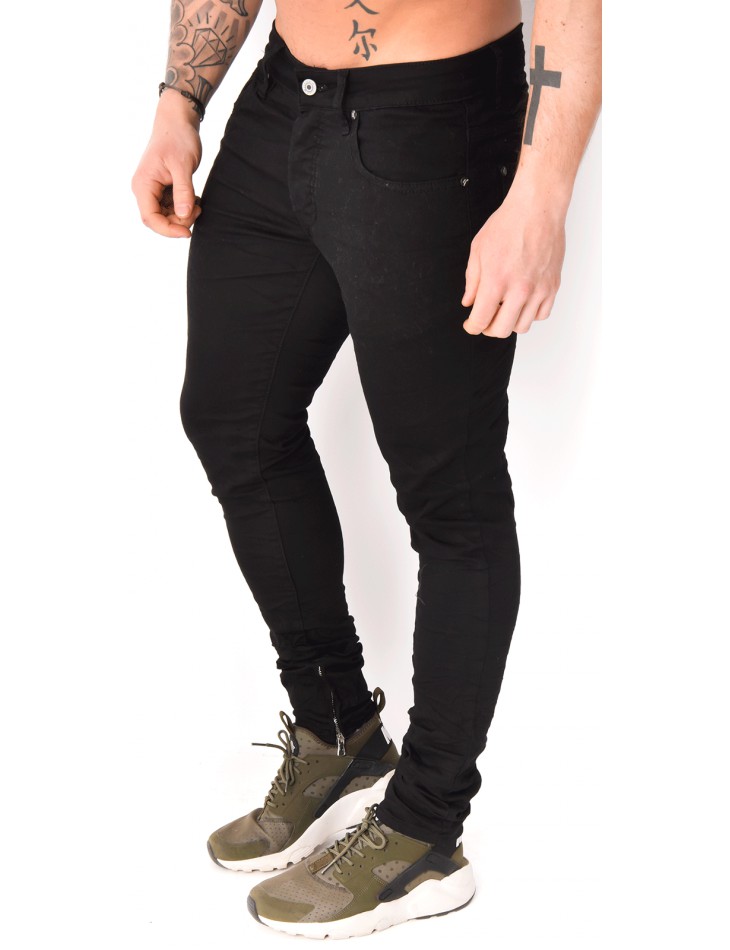 Project X Creased Slim Jeans with Zip