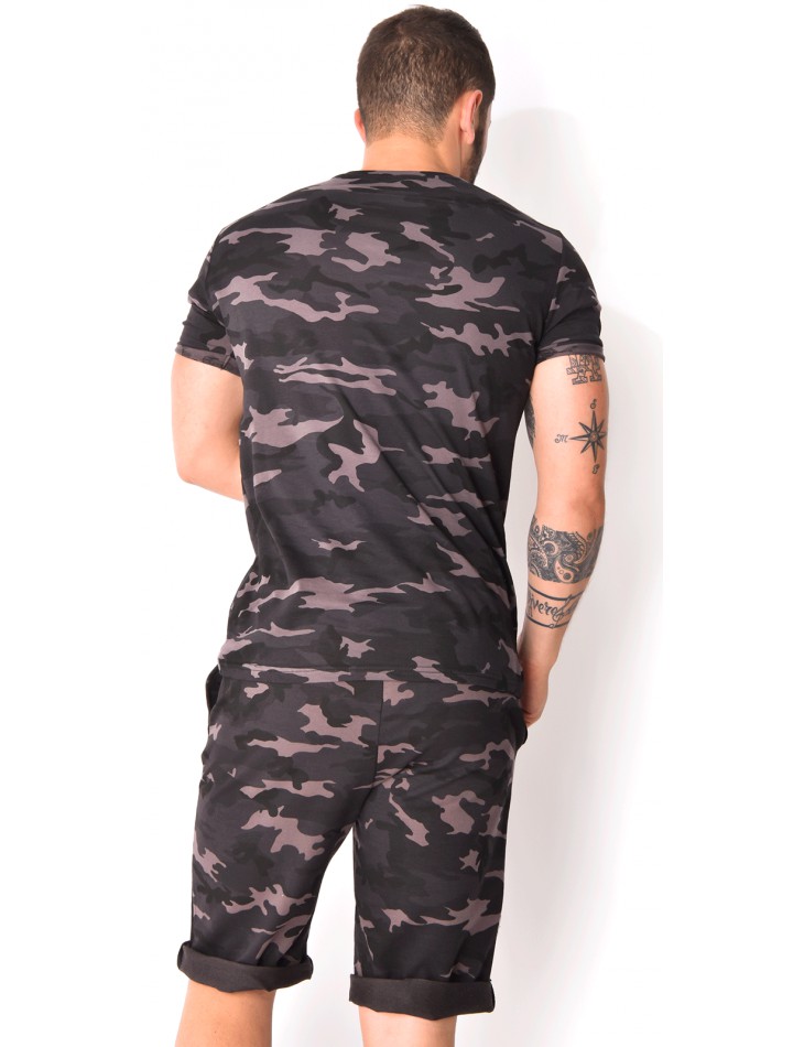 Ensemble short et t-shirt camouflage