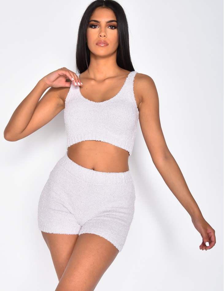 Super Soft Crop Top and Shorts Co-ord