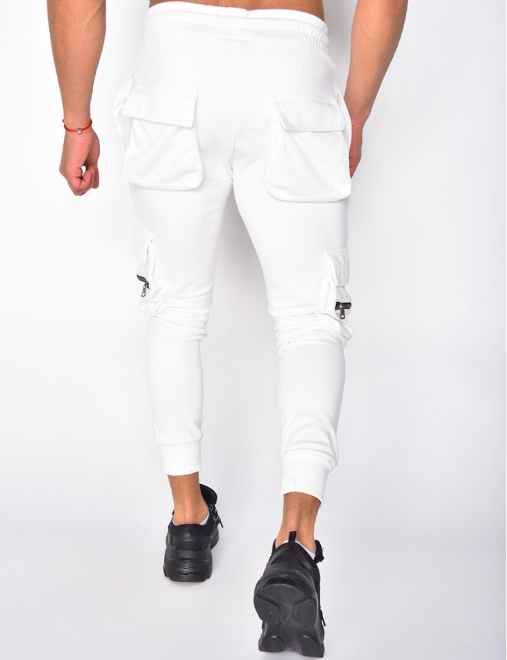 Jogging Bottoms with Pockets and Zips
