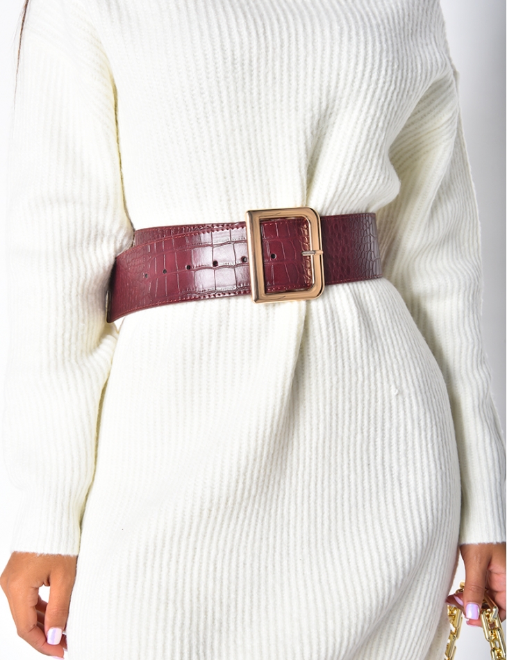 Belt with Square Buckle