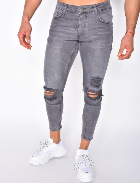 Jeans Skinny Fit in Destroyed-Optik