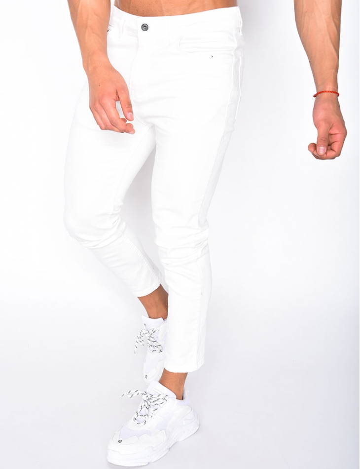 white accidental jeans