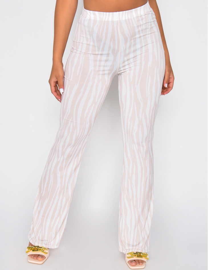 Loose Fit Trousers with Pattern