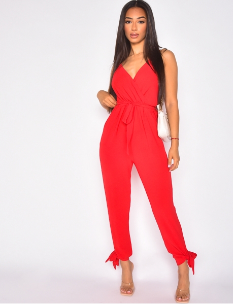 Loose Fit Jumpsuit with Thin Straps