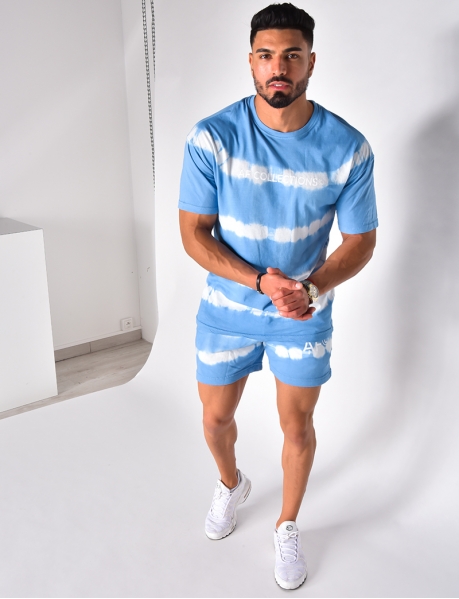 "AF Collection" tie-dye t-shirt and shorts set