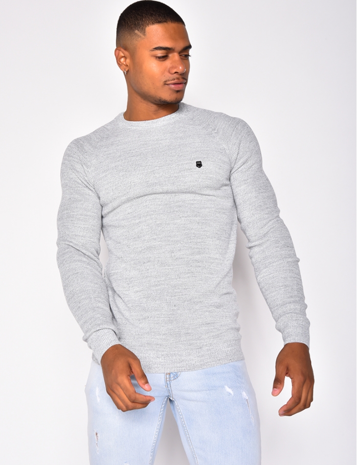 Pull fin col rond
