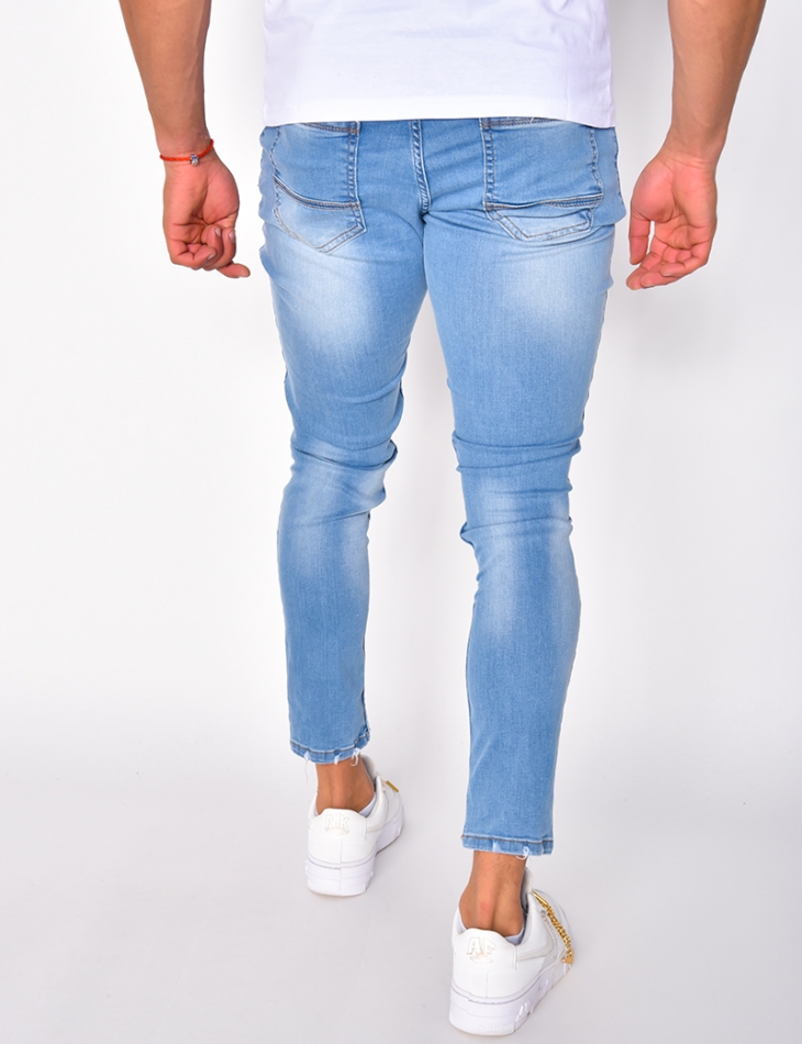 Jeans destroy délavé