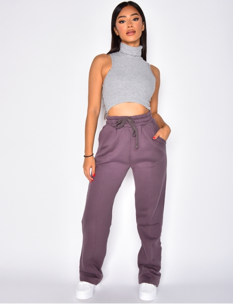 Thick straight cut jogging bottoms