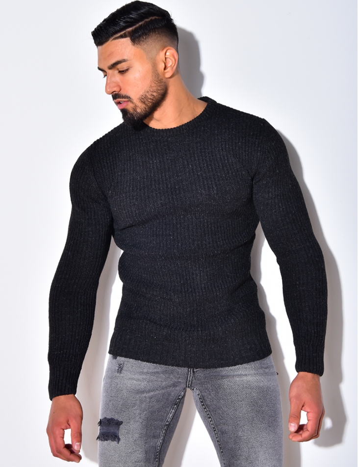 Pull en laine col rond