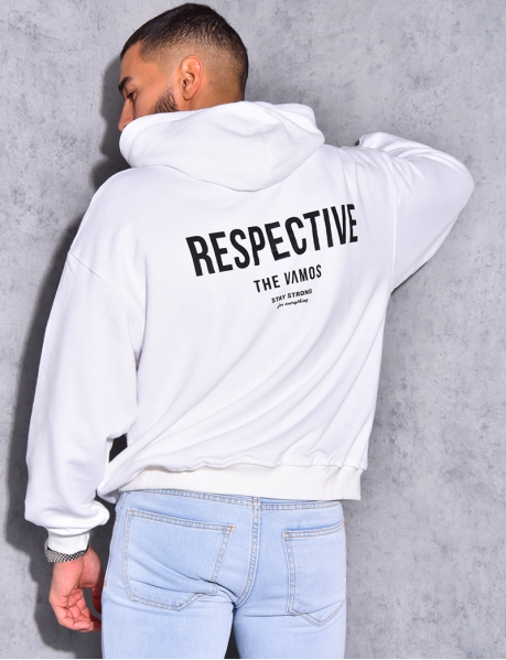 Kapuzen-Sweatshirt " RESPECTIVE"