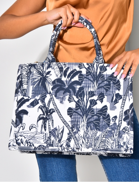 Landscape pattern handbag