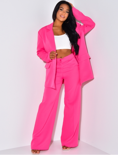 Oversized suit jacket and wide trousers co-ord