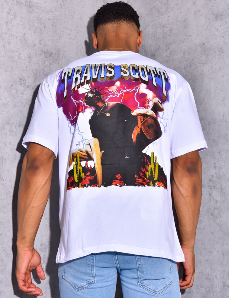 T-shirt "Travis scott" avec patch dans le dos