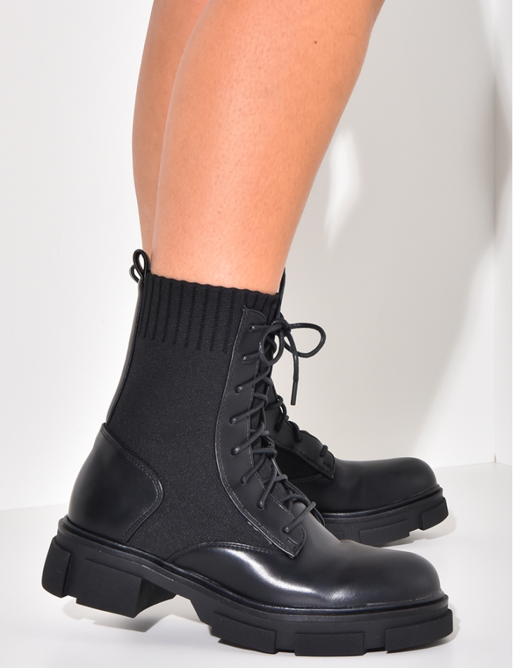 Bi-material boots