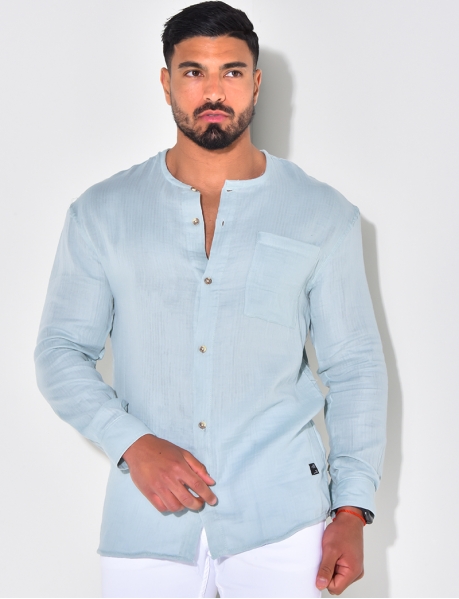 Chemise fine col rond