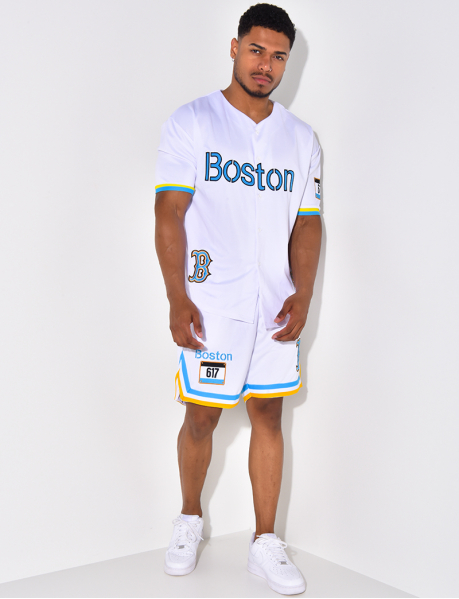 Ensemble t-shirt à boutonner et short "Boston"