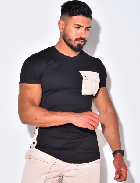 T-Shirt with Buttoned Pockets