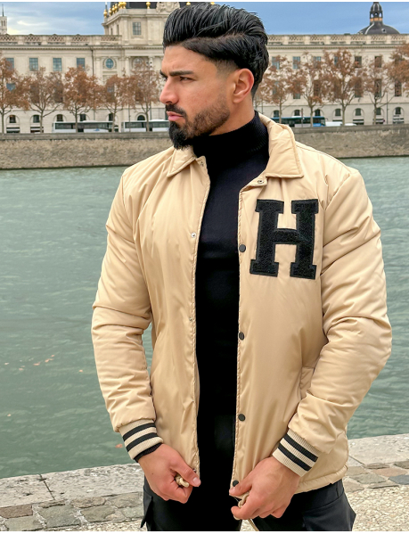Bomber jacket with letter H