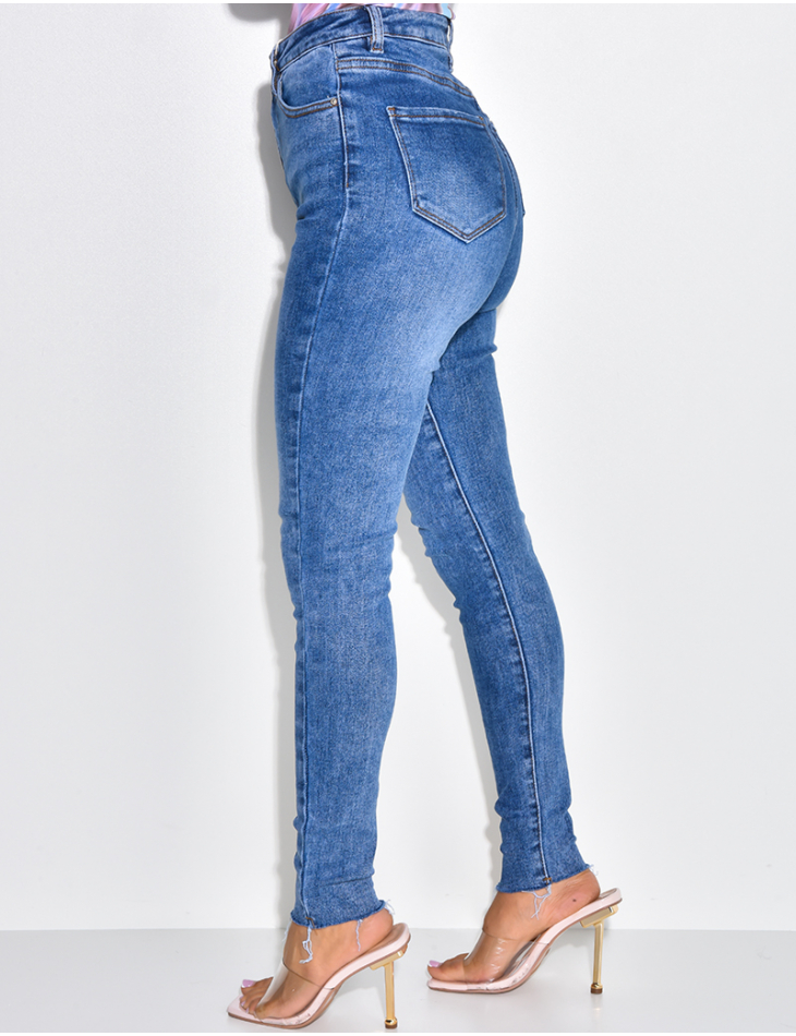 Jeans skinny ultra stretchy taille haute