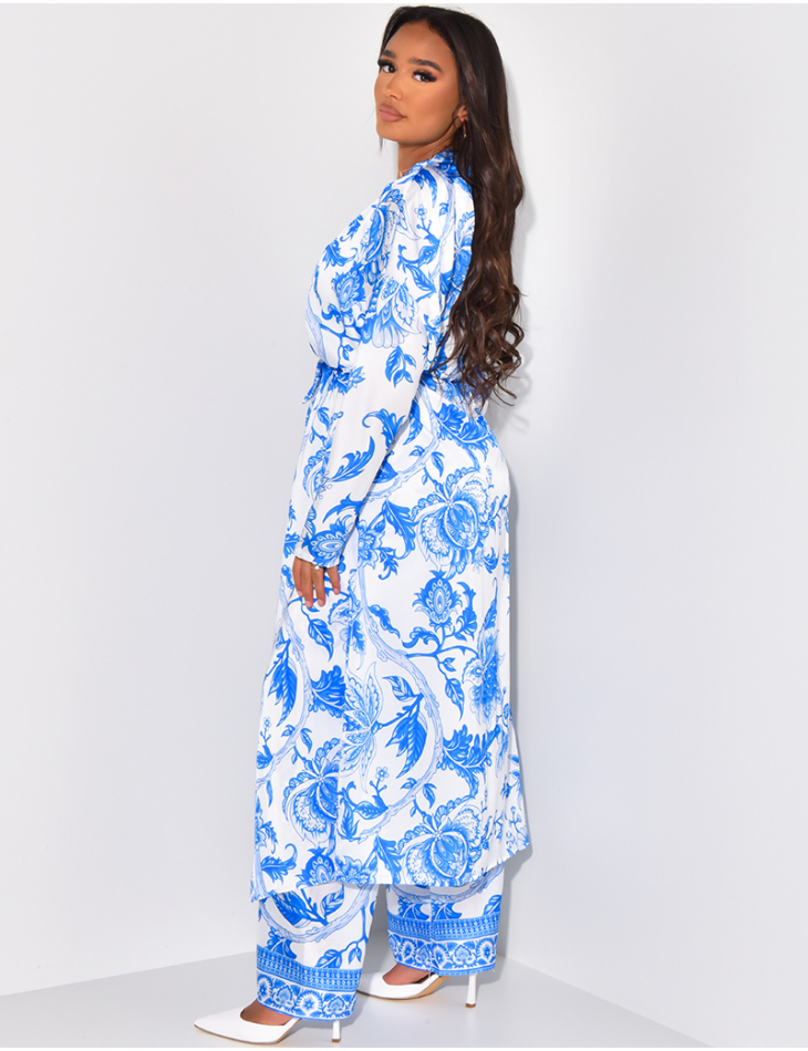 Ensemble kimono femme et pantalon large et fluide [Ivshop] – IVSHOP-boutique