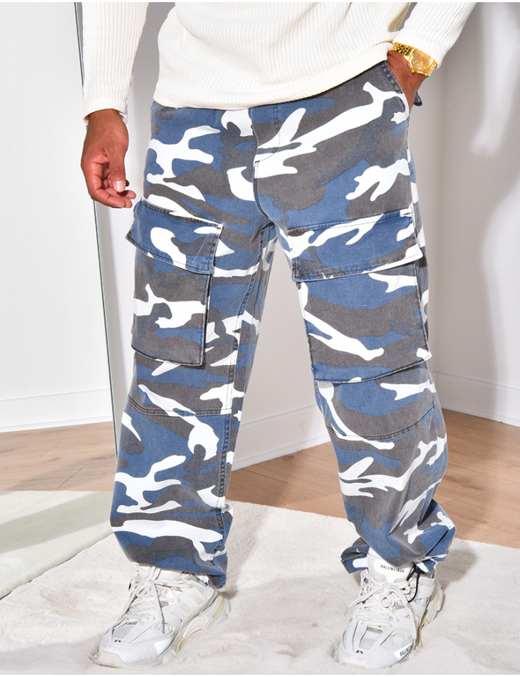 Pantalon à poches camouflage