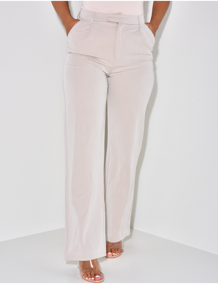 Straight-leg tailored trousers