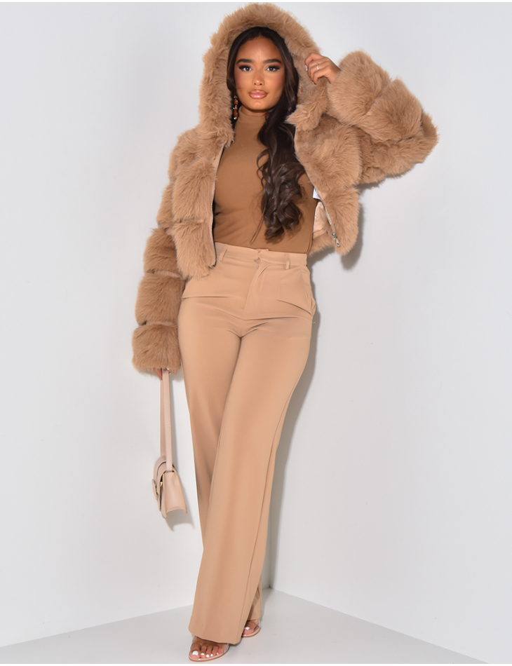 Women's Premium Faux Fur Short Coat