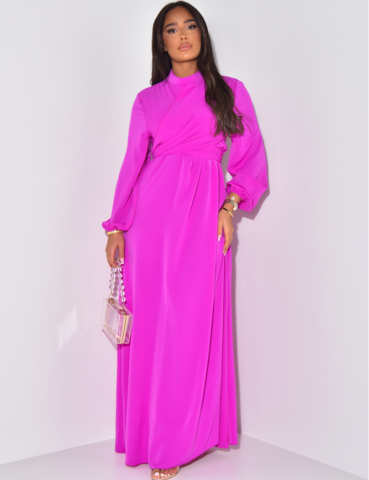 Abaya dress with front tie