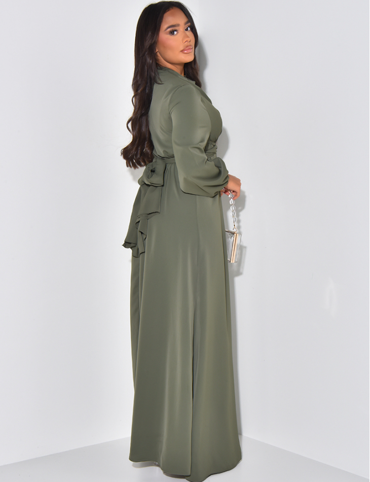 Abaya dress with front tie
