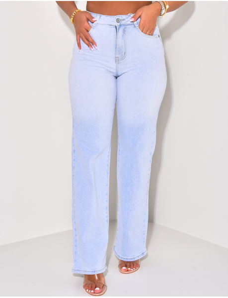 Jeans coupe droite stretchy ultra clair