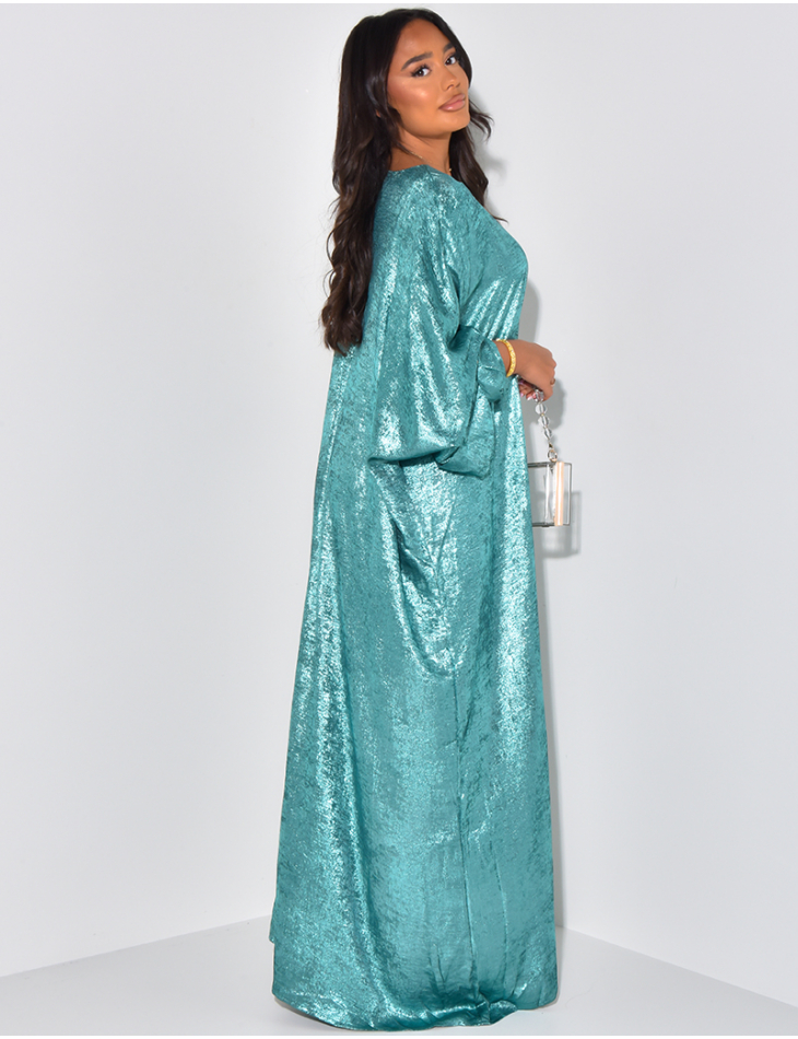 Metallic effect abaya