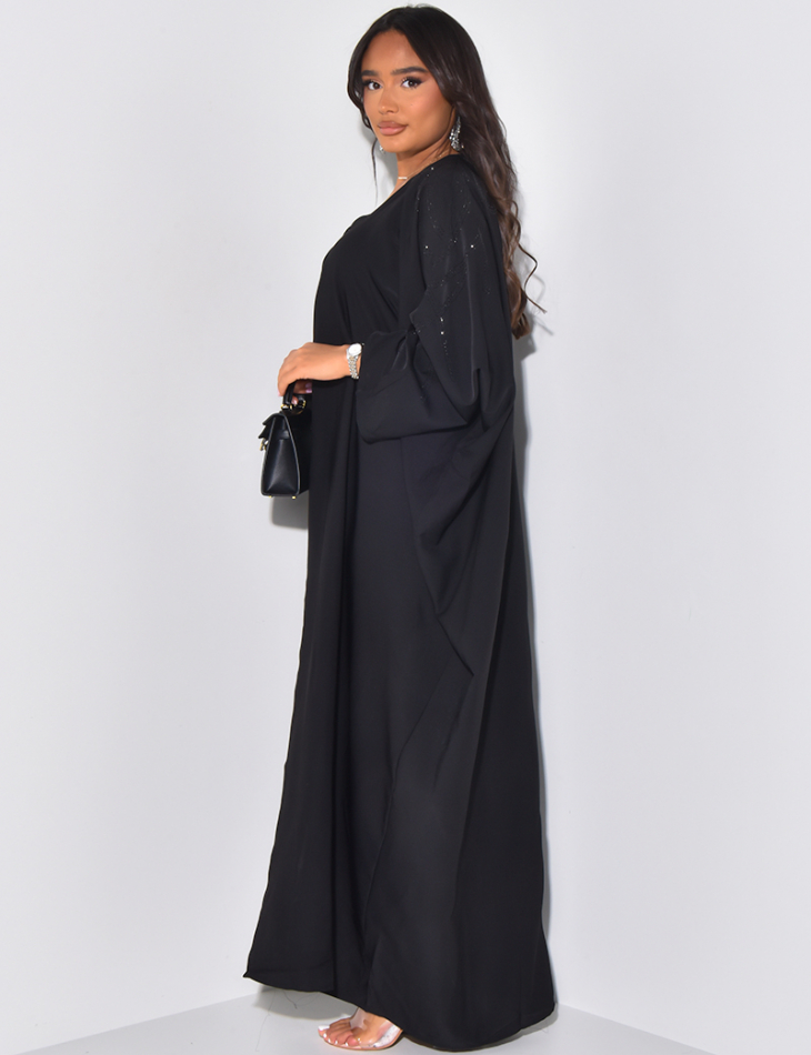 Robe abaya à strass