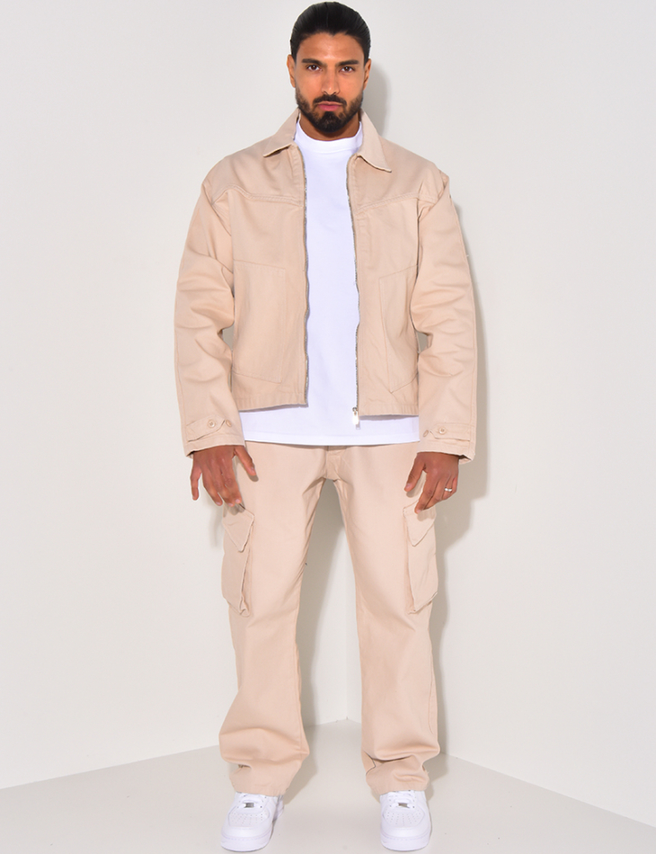 Cargo trousers and jacket set