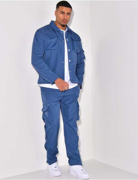  Shirt and trouser set with pockets