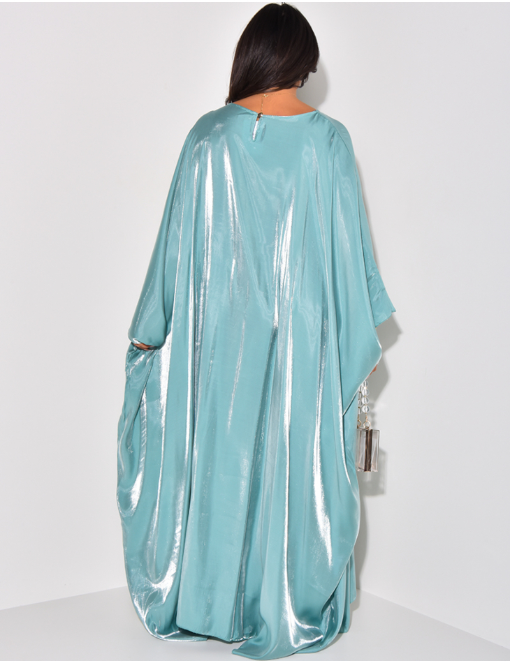 Abaya ample en en tissu irrisé ajustée