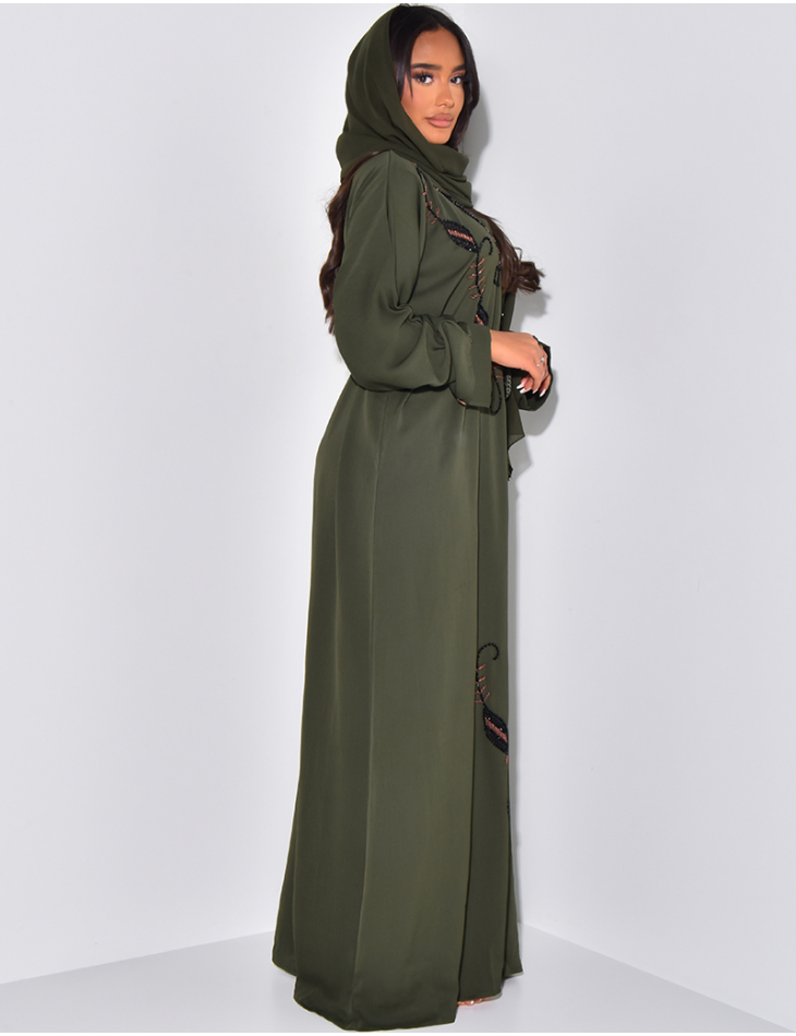 Abaya made in Dubai with rhinestones & voile