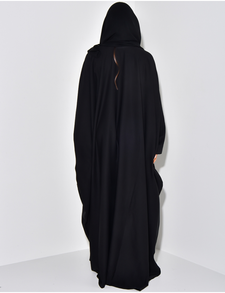 Abaya made in Dubai with rhinestones and matching scarf