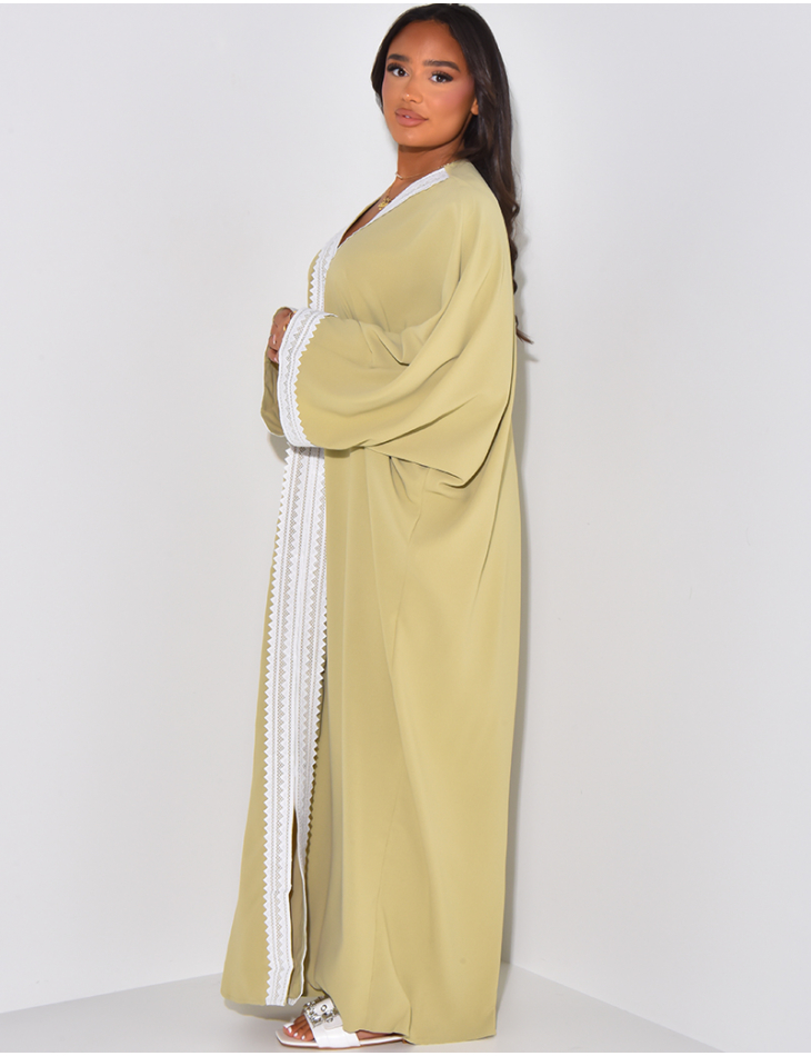 Robe abaya à broderies