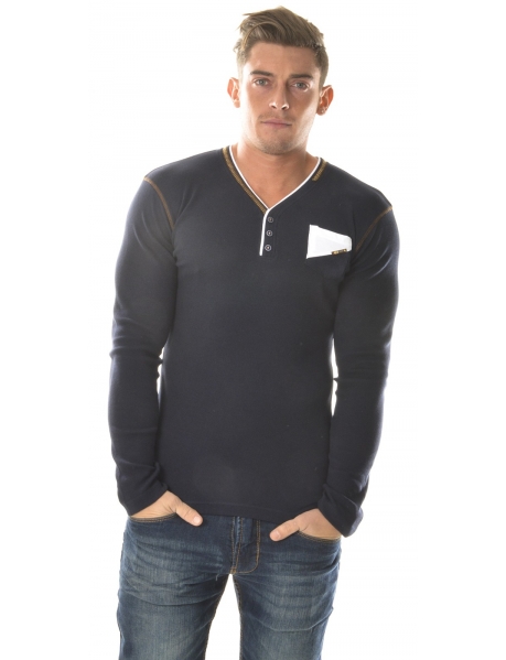 Men's T-shirt with Contrasting Pocket